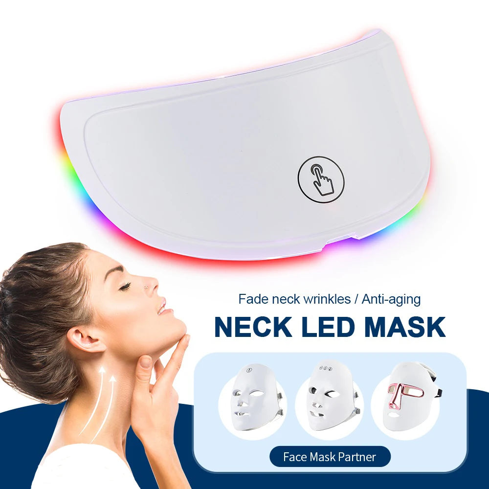 LED Ansiktsmask med 7 Ljusfärger – Hudföryngring för Ansikte & Hals